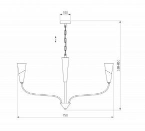 Подвесная люстра Eurosvet Rhyton 60167/6 латунь в Озерске - ozersk.ok-mebel.com | фото 5