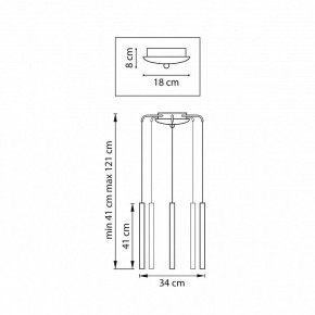 Подвесная люстра Lightstar Tubo L5T747237 в Озерске - ozersk.ok-mebel.com | фото 3