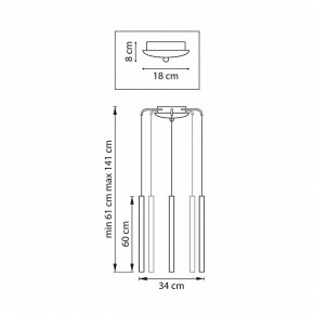 Подвесная люстра Lightstar Tubo L5T747337 в Озерске - ozersk.ok-mebel.com | фото 3
