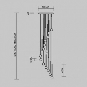Подвесная люстра Maytoni Bubble dream MOD383PL-L40BBS3K в Озерске - ozersk.ok-mebel.com | фото 4