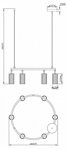 Подвесная люстра Moderli Cora V11601-6P в Озерске - ozersk.ok-mebel.com | фото 7