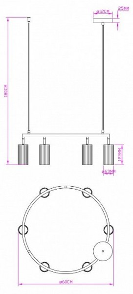 Подвесная люстра Moderli Cora V11602-6P в Озерске - ozersk.ok-mebel.com | фото 5