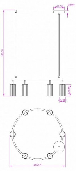 Подвесная люстра Moderli Cora V11603-6P в Озерске - ozersk.ok-mebel.com | фото 6