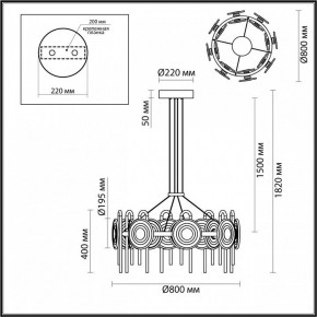 Подвесная люстра Odeon Light Magnet 5407/92L в Озерске - ozersk.ok-mebel.com | фото 6