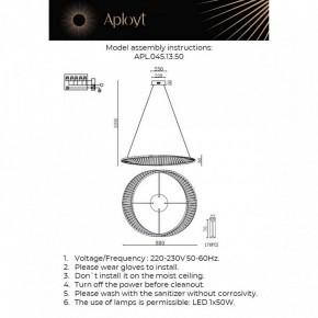 Подвесной светильник Aployt Olimp APL.045.13.50 в Озерске - ozersk.ok-mebel.com | фото 3