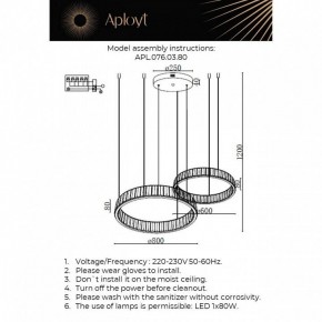 Подвесной светильник Aployt Oriann APL.076.03.80 в Озерске - ozersk.ok-mebel.com | фото 2