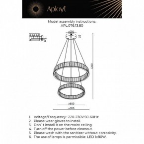 Подвесной светильник Aployt Oriann APL.076.13.80 в Озерске - ozersk.ok-mebel.com | фото 2