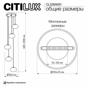 Подвесной светильник Citilux Atman Smart CL226A051 в Озерске - ozersk.ok-mebel.com | фото 10