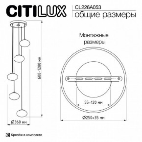 Подвесной светильник Citilux Atman Smart CL226A053 в Озерске - ozersk.ok-mebel.com | фото 9