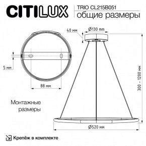 Подвесной светильник Citilux Trio CL215B051 в Озерске - ozersk.ok-mebel.com | фото 8