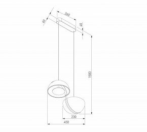 Подвесной светильник Eurosvet Emisfero 50083/2 LED золото в Озерске - ozersk.ok-mebel.com | фото 4