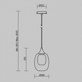 Подвесной светильник Maytoni Aura MOD016PL-01BS1 в Озерске - ozersk.ok-mebel.com | фото 4