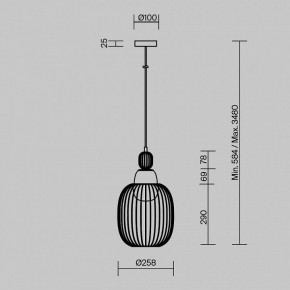 Подвесной светильник Maytoni Levitation MOD376PL-01G1 в Озерске - ozersk.ok-mebel.com | фото 5