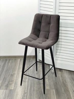 Полубарный стул CHILLI-QB графит #14, велюр / черный каркас (H=66cm) М-City в Озерске - ozersk.ok-mebel.com | фото 2