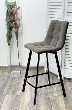 Полубарный стул CHILLI-QB SQUARE графит #14, велюр / черный каркас (H=66cm) М-City в Озерске - ozersk.ok-mebel.com | фото 2