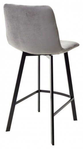 Полубарный стул CHILLI-QB SQUARE светло-серый #26, велюр / черный каркас (H=66cm) М-City в Озерске - ozersk.ok-mebel.com | фото 4