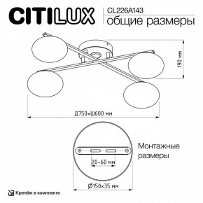 Потолочная люстра Citilux Atman Smart CL226A143 в Озерске - ozersk.ok-mebel.com | фото 10