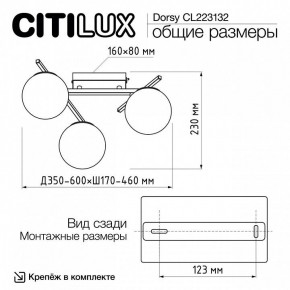 Потолочная люстра Citilux Dorsy CL223132 в Озерске - ozersk.ok-mebel.com | фото 12