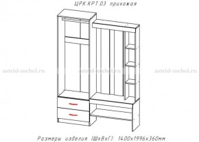 КРИТ-3 Прихожая (Анкор темный/Анкор белый) в Озерске - ozersk.ok-mebel.com | фото 2