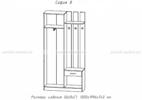 Прихожая София 8 в Озерске - ozersk.ok-mebel.com | фото 2