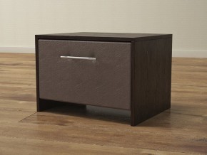 PROxSON Тумба Varna (ЛДСП Венге+экокожа Дуб венге с коричневым) 51x40 в Озерске - ozersk.ok-mebel.com | фото