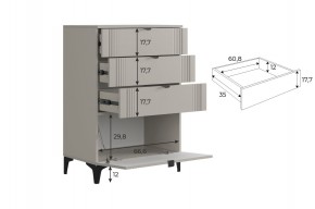 РИЧ Гостиная (модульная) кашемир в Озерске - ozersk.ok-mebel.com | фото 6