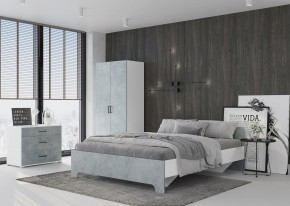 Шкаф 2-х створчатый VICTOR (Белый/Бетон) в Озерске - ozersk.ok-mebel.com | фото 3