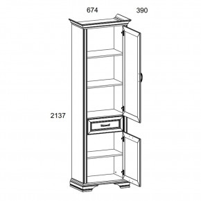 Шкаф 2D1S, MONAKO, цвет Сосна винтаж/дуб анкона в Озерске - ozersk.ok-mebel.com | фото 3