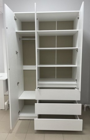 Шкаф 3-ств. с 3 ящиками "Бьянко" в Озерске - ozersk.ok-mebel.com | фото 2