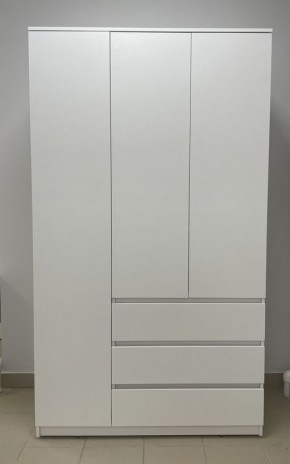 Шкаф 3-ств. с 3 ящиками "Бьянко" в Озерске - ozersk.ok-mebel.com | фото 3