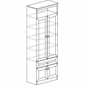 Шкаф для книг №611 Инна Денвер темный в Озерске - ozersk.ok-mebel.com | фото 2