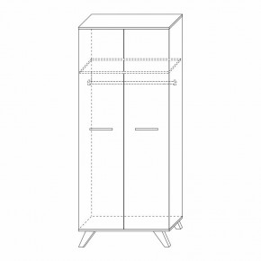 Шкаф для одежды 800 Вега Скандинавия в Озерске - ozersk.ok-mebel.com | фото 7