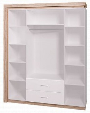 Шкаф для одежды с ящиками 4-х створчатый с зеркалом Люмен 16 в Озерске - ozersk.ok-mebel.com | фото 2