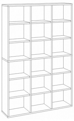 Шкаф книжный Домино СУ(ш3в2)+6ФГ в Озерске - ozersk.ok-mebel.com | фото 2