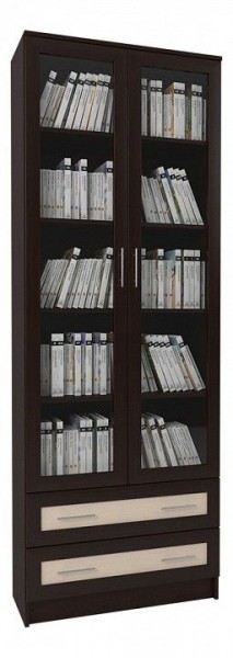 Шкаф книжный Мебелайн-35 в Озерске - ozersk.ok-mebel.com | фото