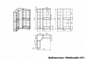 Шкаф книжный Мебелайн-47 в Озерске - ozersk.ok-mebel.com | фото 3