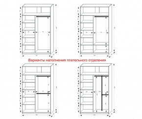 Шкаф-купе 1400 серии SOFT D1+D3+B2+PL1 (2 ящика+1штанга) профиль «Графит» в Озерске - ozersk.ok-mebel.com | фото 7