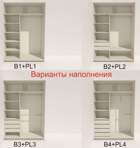 Шкаф-купе 1400 серии SOFT D6+D4+B2+PL2 (2 ящика+1штанга+1 полка) профиль «Капучино» в Озерске - ozersk.ok-mebel.com | фото 7