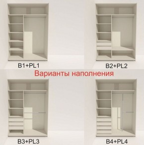 Шкаф-купе 1400 серии SOFT D8+D2+B2+PL4 (2 ящика+F обр.штанга) профиль «Графит» в Озерске - ozersk.ok-mebel.com | фото 6