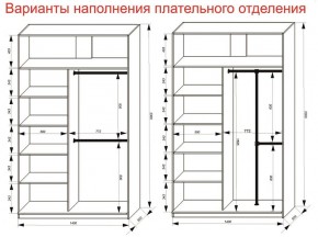 Шкаф-купе 1400 серии SOFT D8+D2+B2+PL4 (2 ящика+F обр.штанга) профиль «Графит» в Озерске - ozersk.ok-mebel.com | фото 7