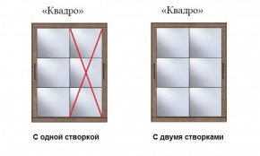 Шкаф-купе №19 Серия 3 Квадро (1500) Ясень анкор светлый в Озерске - ozersk.ok-mebel.com | фото 3