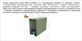 Шкаф-купе 2150 серии NEW CLASSIC K4+K4+K4+B22+PL4(по 2 ящика лев/прав+F обр.штанга) профиль «Капучино» в Озерске - ozersk.ok-mebel.com | фото 17