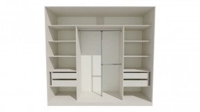Шкаф-купе 2150 серии NEW CLASSIC K4+K4+K4+B22+PL4(по 2 ящика лев/прав+F обр.штанга) профиль «Капучино» в Озерске - ozersk.ok-mebel.com | фото 2