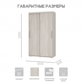 Шкаф-купе ШКК-11 (ясень белый) в Озерске - ozersk.ok-mebel.com | фото 7