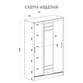 Шкаф-купе Тео ШКК-02 (крафт/белый) в Озерске - ozersk.ok-mebel.com | фото 5