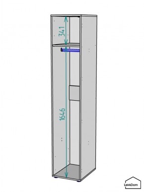 Шкаф Linnea MHR-1 2050х400х510 (Белый-М 11.1.2) в Озерске - ozersk.ok-mebel.com | фото 3