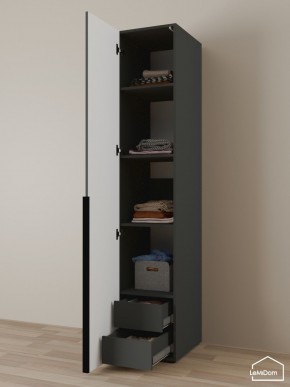 Шкаф Linnea MHR-1-4 2050х400х510 (Графит-М 11.1.25) в Озерске - ozersk.ok-mebel.com | фото 6