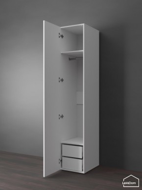 Шкаф Linnea MHR-1PO-3 2050х400х510 (Белый-М 11.1.2) в Озерске - ozersk.ok-mebel.com | фото 4