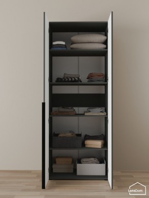 Шкаф Linnea MHR-2-2 2050х800х510 (Графит-М 11.1.25) в Озерске - ozersk.ok-mebel.com | фото 4