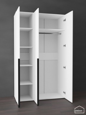 Шкаф Linnea MHR-3-1 2050х1200х510 (Белый-М 11.1.2) в Озерске - ozersk.ok-mebel.com | фото 4
